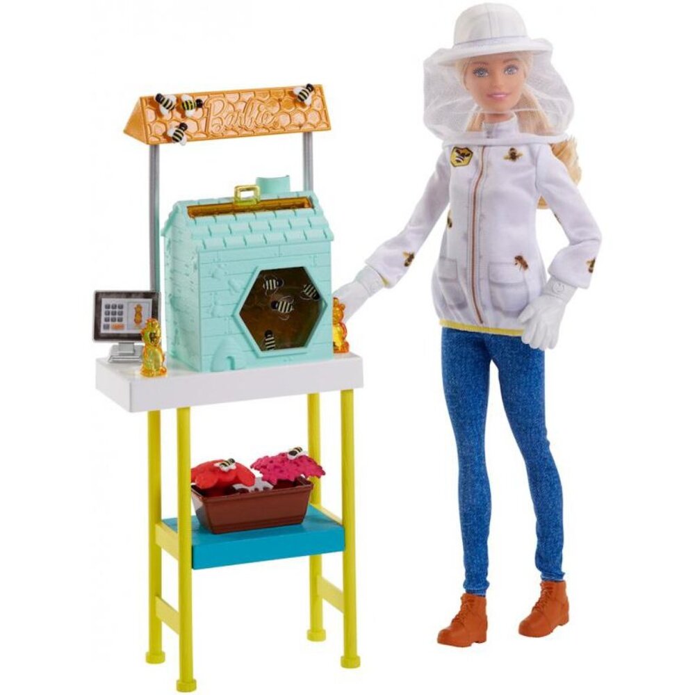 New in Box-Barbie Beekeeper Blonde  Playset With Accessories